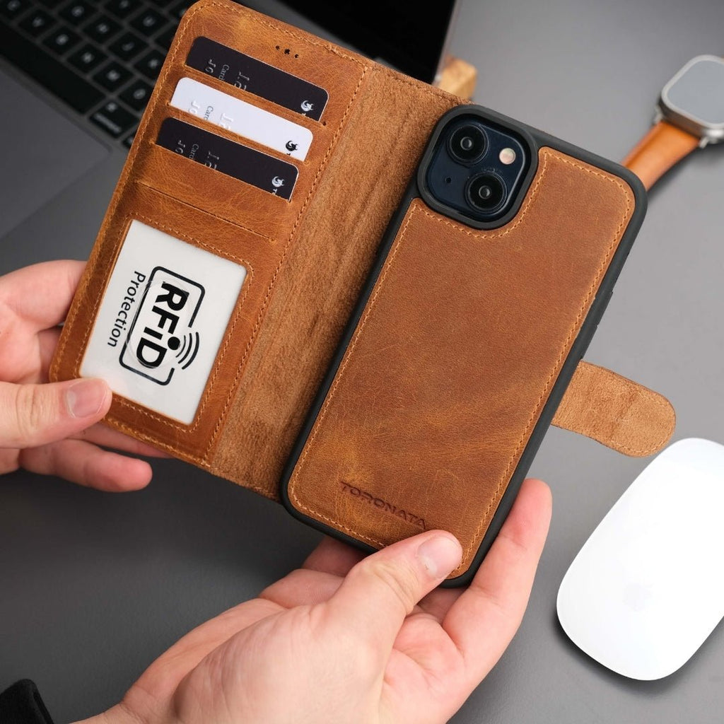 Casper iPhone 17 Air Leather Wallet Case – MagSafe Compatible