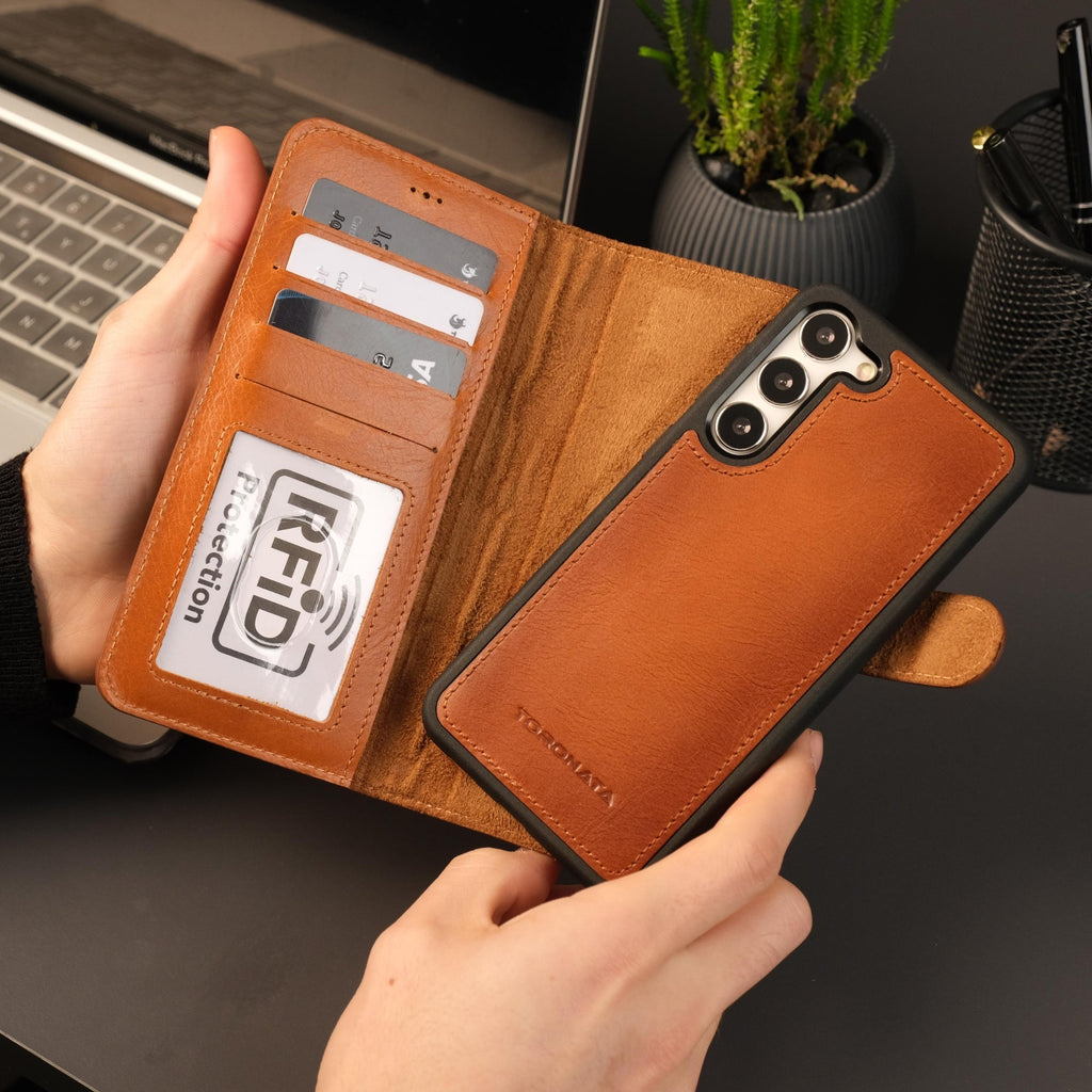 Leather Samsung Galaxy S25 Wallet Case | Buffalo